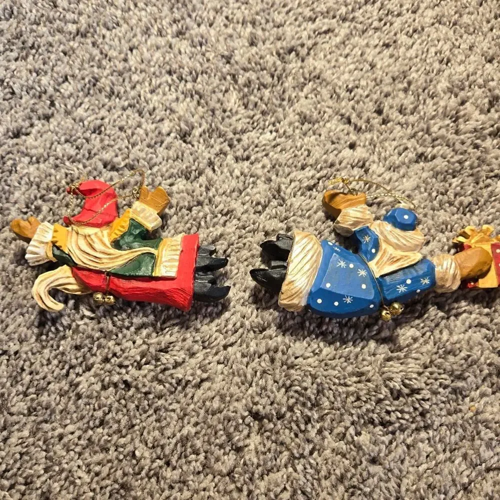 David Frykman Santa Christmas Ornaments. Lot Of‎ 2